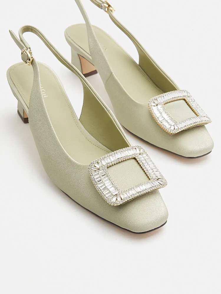 Laine Embellished Slingback Heels